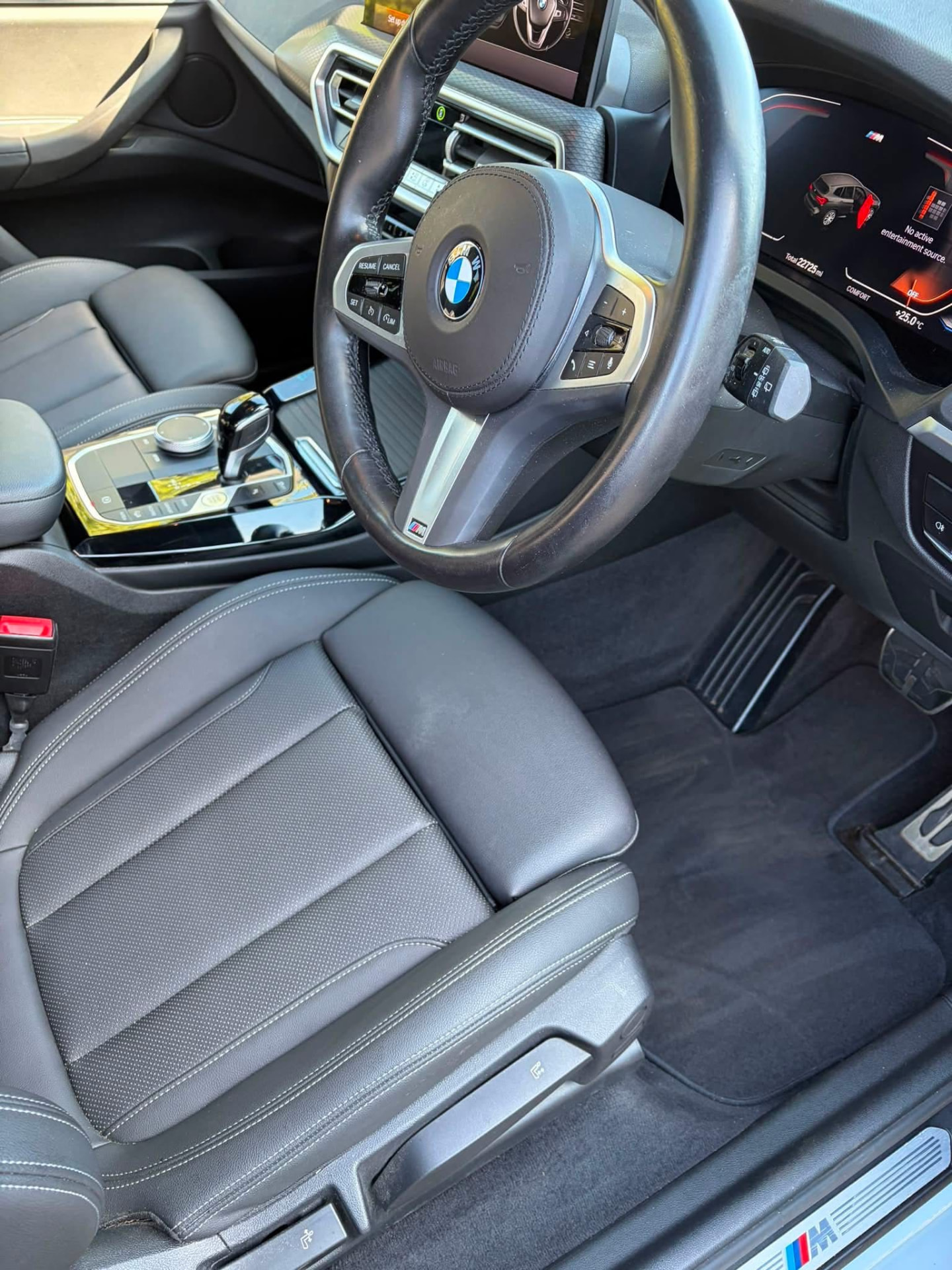 BMW interior cleaned including seats, dash and carpets