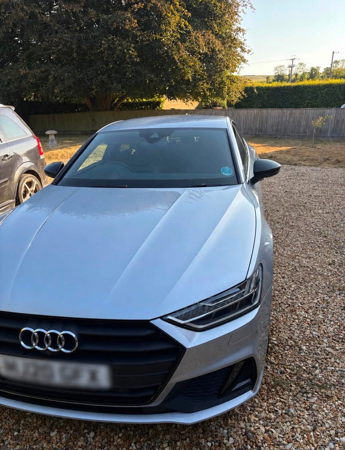 Silver Audi A7 cleaned and dried after a full valet
